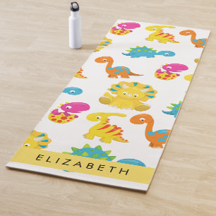 Tapis De Yoga Dinosaures Mignons, Motif Des Dinosaures, Votre No