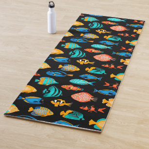 Tapis De Yoga Divers poissons tropicaux colorés motif