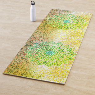 Tapis De Yoga Double Emerald Green Mandala 