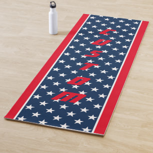 Tapis De Yoga Drapeau américain patriotique étoiles design perso