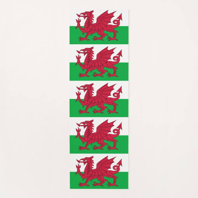 Tapis De Yoga Drapeau de dragon gallois (Devant)
