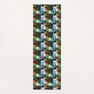Tapis De Yoga Drapeau de prière tibétain multicolore Thunder_C