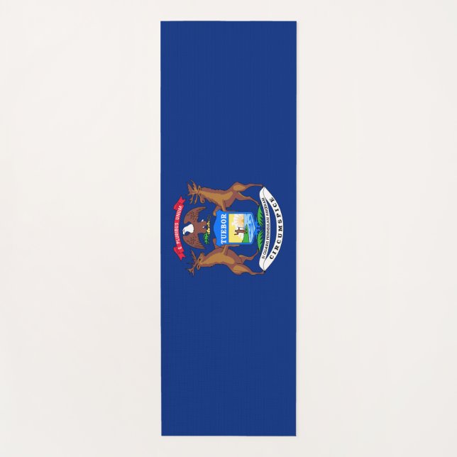 Tapis De Yoga Drapeau du Michigan (États-Unis) (Devant)
