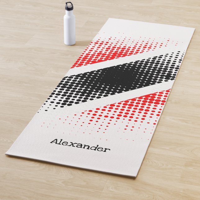 Tapis De Yoga Drapeau du Motif de points de Trinité-et-Tobago pe (En situation)