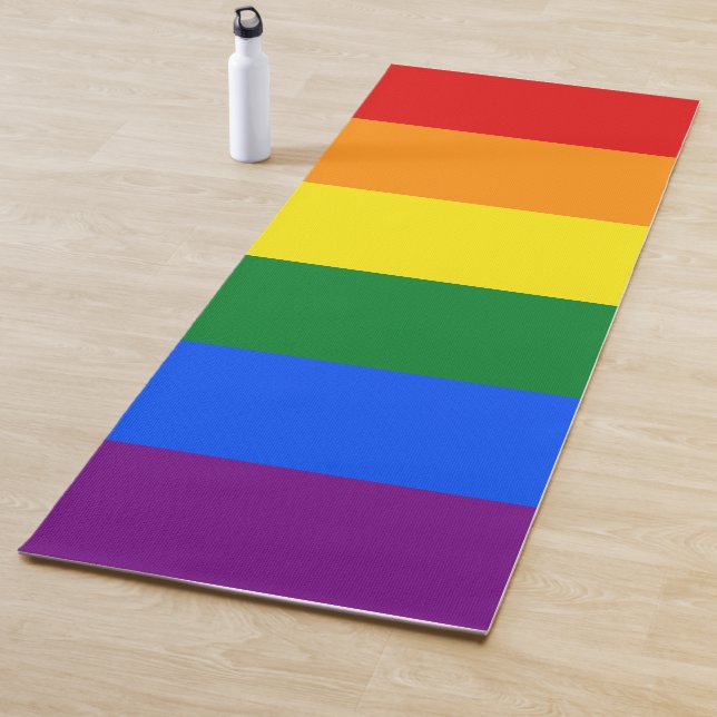 Tapis De Yoga Drapeau Gay pride arc-en-ciel LGBT (En situation)