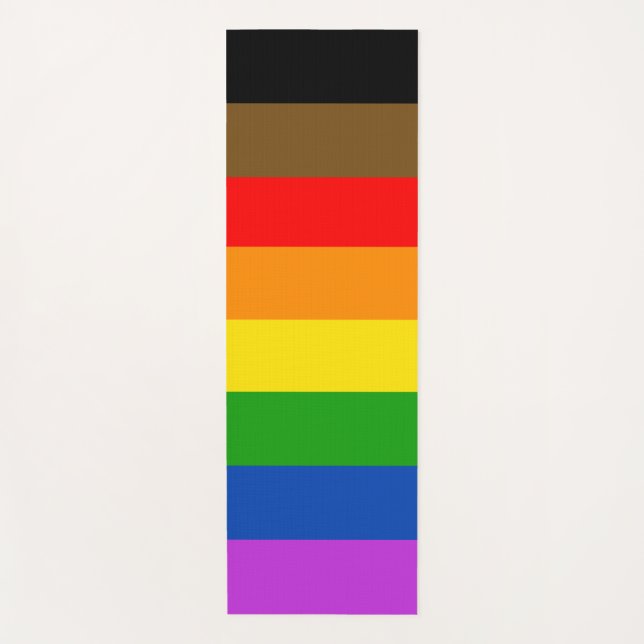 Tapis De Yoga Drapeau LGBTQ personnalisé pour les personnes de c (Devant)
