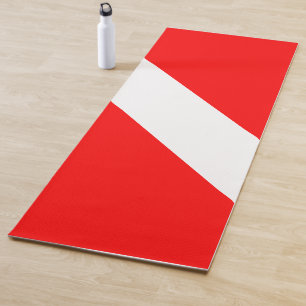 Tapis De Yoga Drapeau Plongée Plongée Plongée Plongée Diver Down