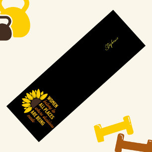 Tapis De Yoga Droits des femmes Ruth Bader Sunflower Méditation 