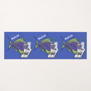 Tapis De Yoga Drôle caricature de poisson de pêcheur
