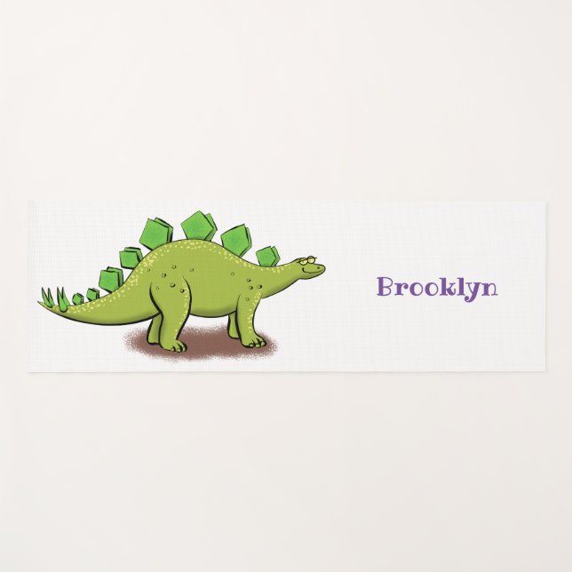 Tapis De Yoga Drôle stegosaurus dinosaure dessin animé (Devant (Horizontal))