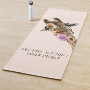 Tapis De Yoga Drôle Tongue Giraffe Sortie et lavabo Jouant - So