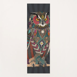Tapis De Yoga eagle owl dark