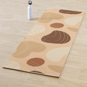 Tapis De Yoga EarthTones Abstrait Formes Motif Yoga Mat