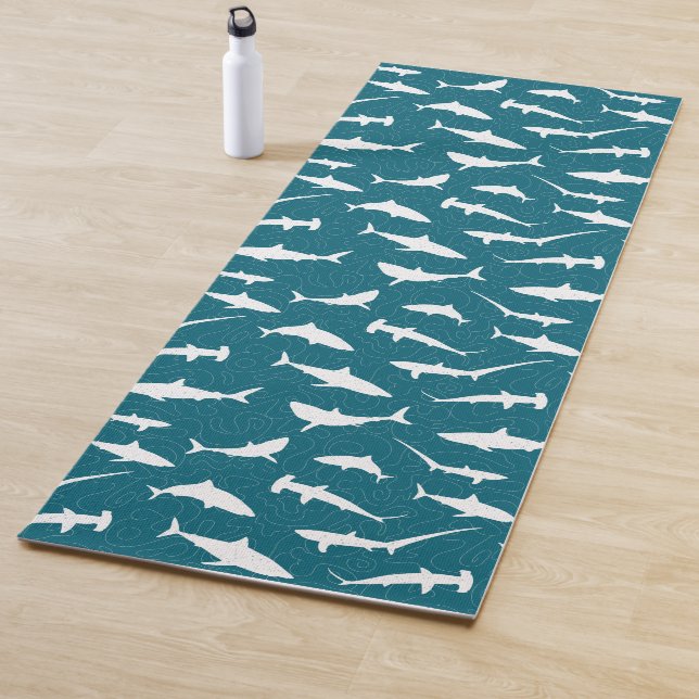 Tapis De Yoga Eaux de requin infectées Océan Cool Imprimer (En situation)