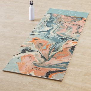Tapis De Yoga Ebru Abstrait
