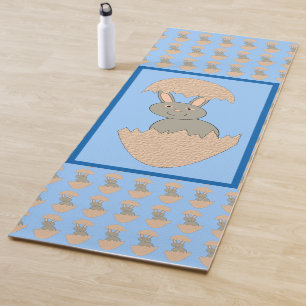 Tapis De Yoga Écouter du lapin de l'Oeuf Étrange
