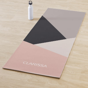 Tapis De Yoga Elégant bloc de couleur géométrique moderne et