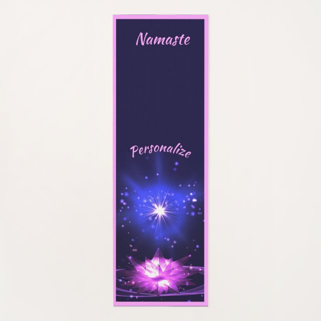 Tapis De Yoga Elégant Cristal Lotus Fleur Zen Yoga Namaste (Devant)