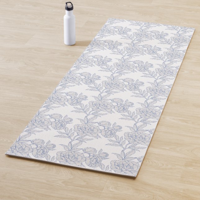 Tapis De Yoga Elégant Gray and Blue Yoga Mat (En situation)