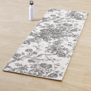 Tapis De Yoga Élégant Gris de Toile Vintage