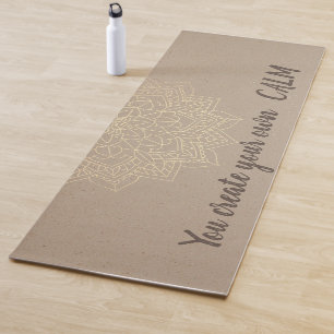 Tapis De Yoga Elégant Mandala Floral - Vous Créez Votre Propre C