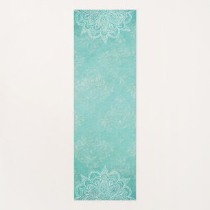Tapis De Yoga Elégant Mandala Yoga Mat Oriental Turquoise