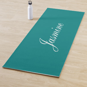 Tapis De Yoga Élégant nom Turquoise personnalisé Yoga Mat