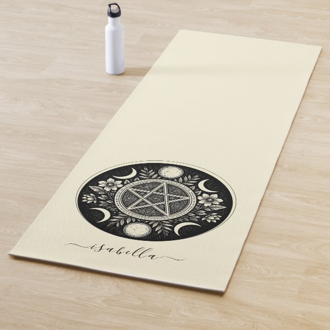 Tapis De Yoga Elégant Soleil Céleste Lune Personnalisée (En situation)