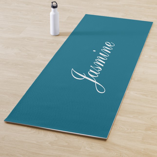 Tapis De Yoga Elégant Turquoise Bleu Personnalisé Yoga Mat (En situation)