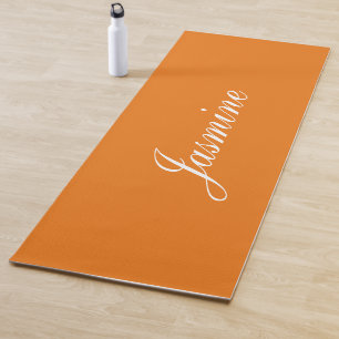 Tapis De Yoga Elégant Vivid Orange Personnalisé Yoga Mat
