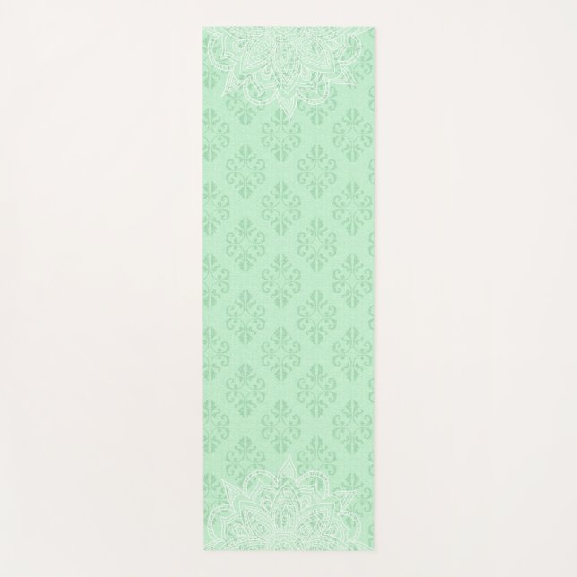 Tapis De Yoga Elégante Monnaie Vert Oriental Mandala Yoga Mat (Devant)