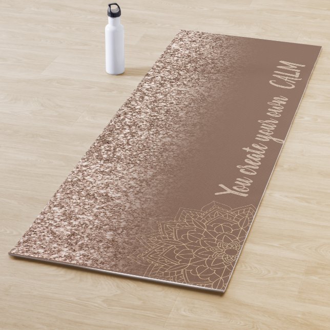 Tapis De Yoga Elégante Parties scintillant Mandala-Vous Créez Vo (En situation)