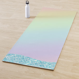 Tapis De Yoga Elégante parties scintillant moderne colorée dégra