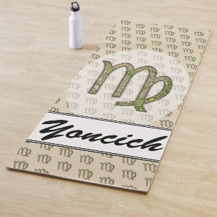 Tapis De Yoga Élément du symbole Virgo Zodiac par Kenneth Yoncic