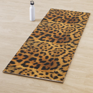 Tapis De Yoga empreinte de léopard brun chic motif à la mode
