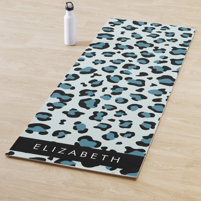 Tapis De Yoga Empreinte de léopard, Spots, Leopard Bleu, Votre N (En situation)