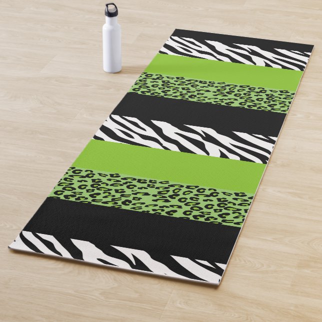 Tapis De Yoga Empreinte de léopard, Zebra Print, Poster de anima (En situation)