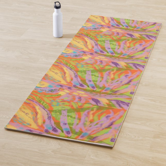 Tapis de yoga en 2 faces originaux (En situation)