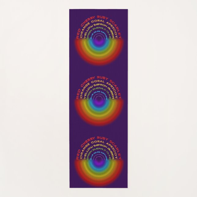 tapis de yoga en arc-en-ciel (Devant)