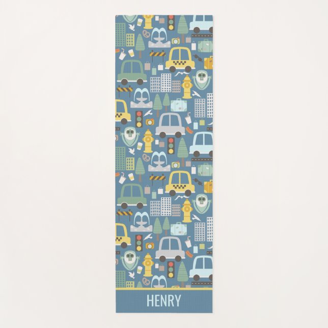 Tapis De Yoga Enfants en transport urbain personnalisés (Devant)