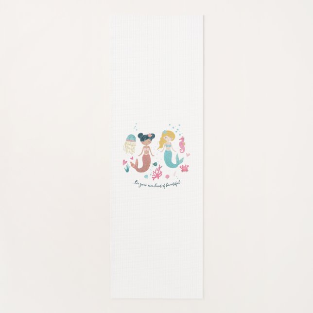 Tapis De Yoga Enfants / Sirène d'aquarelle / Yoga Mat (Devant)