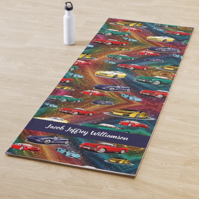 Tapis De Yoga Enfants Voiture Motif Parties scintillant Véhicule (En situation)