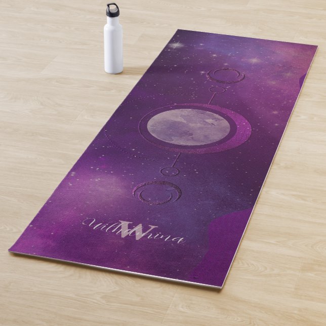 Tapis De Yoga Esoteric Moon And Stars Personalized (En situation)