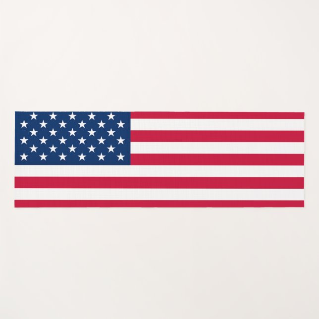 Tapis De Yoga États-Unis Drapeau Yoga Mat États-Unis d'Amérique (Devant (Horizontal))