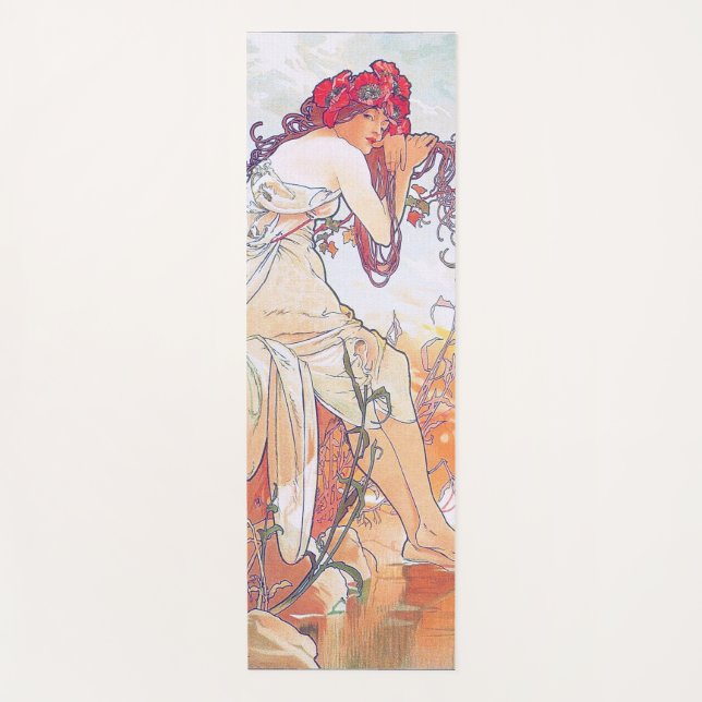 Tapis De Yoga Été (Quatre Saisons), Alphonse Mucha (Devant)