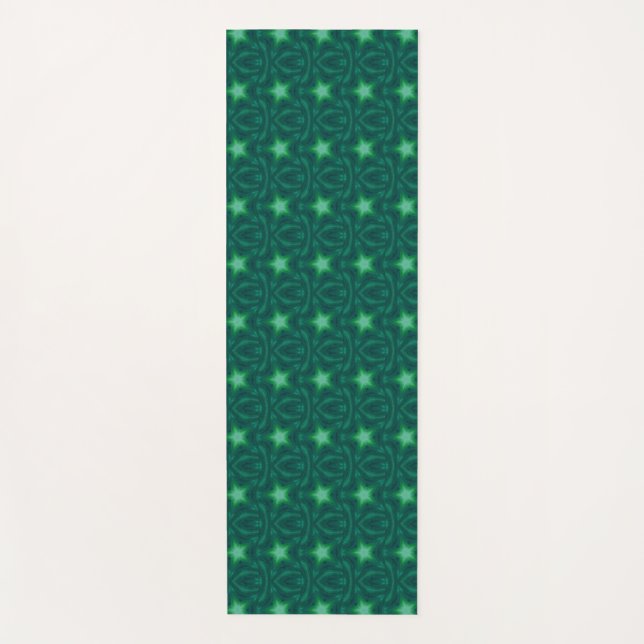 Tapis De Yoga Exercice Emerald green star (Devant)