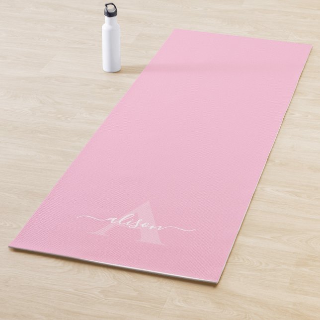 Tapis De Yoga Feminine Monogram Script Calligraphy (Créateur téléchargé)