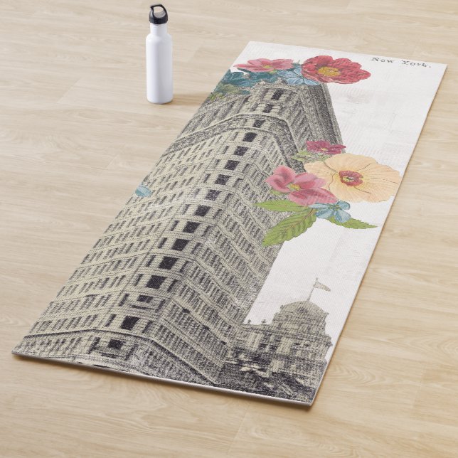 Tapis De Yoga Fer plat floral | New York, NY (En situation)