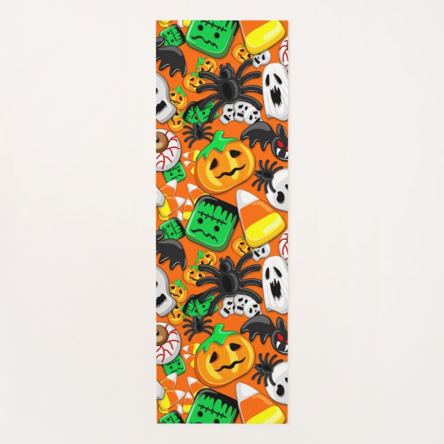 Tapis De Yoga Fête des Candies Éffrayantes d'Halloween (Devant)