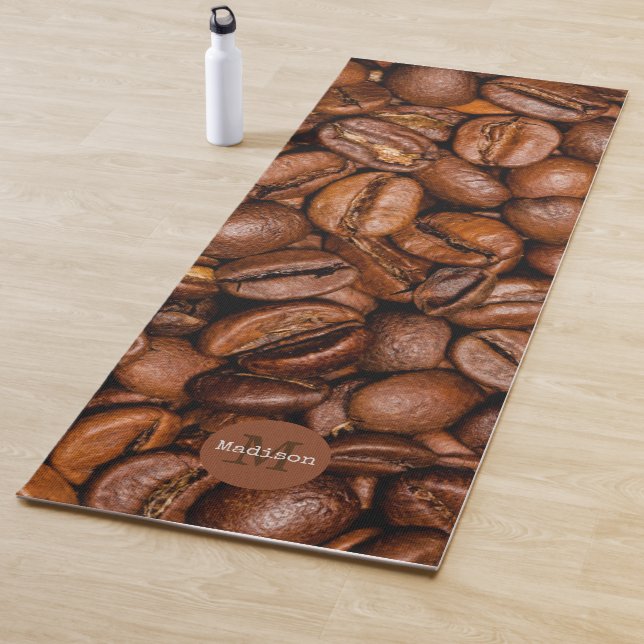 Tapis De Yoga Fèves de café brun brillant Monogram (En situation)